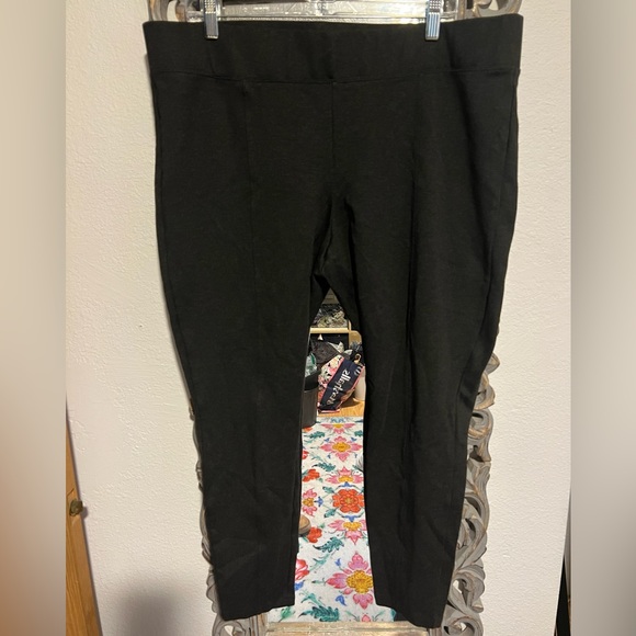NWOT Old Navy Dark Gray High Rise Stevie Pants Leggings w/ Wide Waistband XXL - Picture 2 of 7